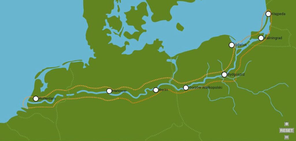 Przez Pomorskie po wodzie - zobacz Bałtyk, Wisłę, Zalew i Malbork 7 mapa drogi mdwe70